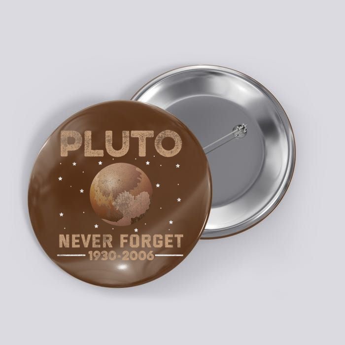 Never Forget Pluto 1930 2006 Nerdy Astronomy Space Science Trendy Design Button