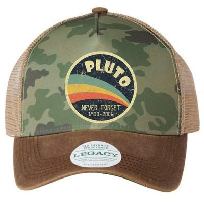 Never Forget Planet Pluto Vintage Retro Space Legacy Tie Dye Trucker Hat