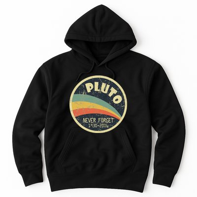Never Forget Planet Pluto Vintage Retro Space Hoodie