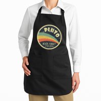 Never Forget Planet Pluto Vintage Retro Space Apron