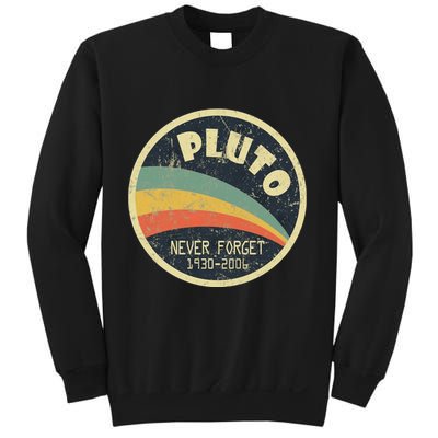 Never Forget Planet Pluto Vintage Retro Space Sweatshirt