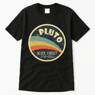 Never Forget Planet Pluto Vintage Retro Space Tall T-Shirt
