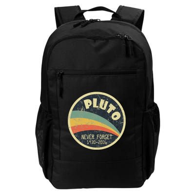 Never Forget Planet Pluto Vintage Retro Space Backpack