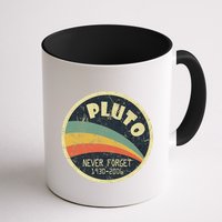 Never Forget Planet Pluto Vintage Retro Space Mug