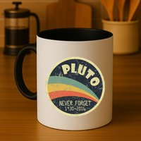 Never Forget Planet Pluto Vintage Retro Space Mug