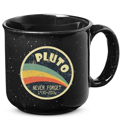 Never Forget Planet Pluto Vintage Retro Space 15oz Campfire Ceramic Mug