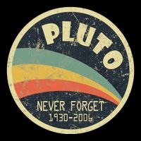Never Forget Planet Pluto Vintage Retro Space Flatbill Hat