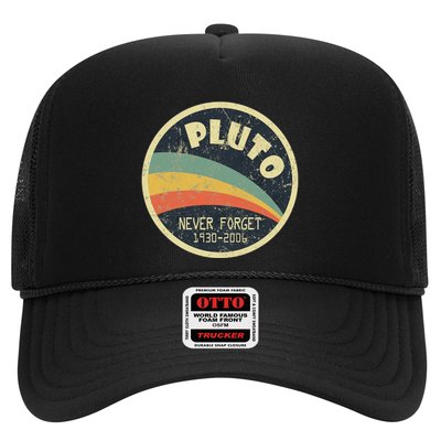 Never Forget Planet Pluto Vintage Retro Space Trucker Hat