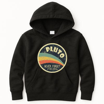 Never Forget Planet Pluto Vintage Retro Space Kids Hoodie