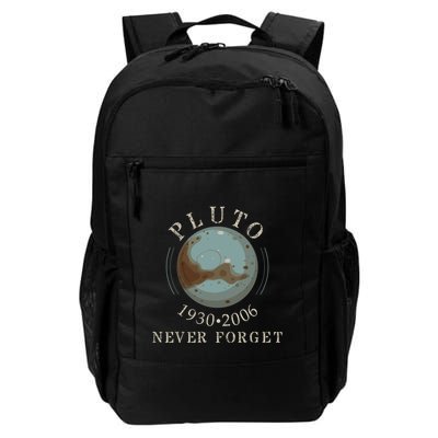 Never Forget Pluto Retro Style Funny Space Science Daily Commute Backpack