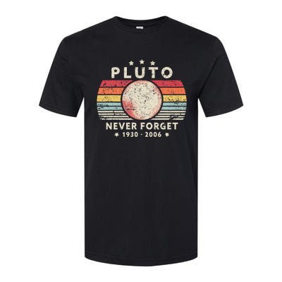 Never Forget Pluto Retro Funny Space Science Softstyle CVC T-Shirt