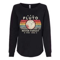 Never Forget Pluto Retro Style Womens California Wash Sweatshirt