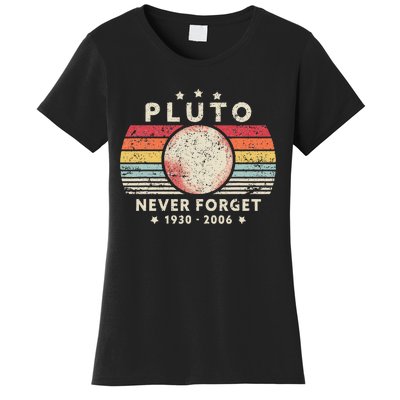 Never Forget Pluto Retro Style Women's T-Shirt