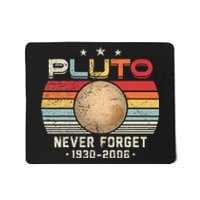 Never Forget Pluto Vintage Nerdy Astronomy Space Science Mousepad