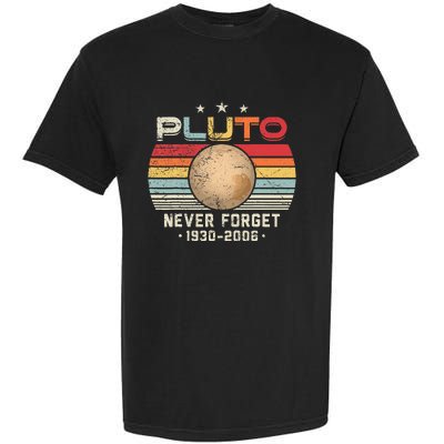 Never Forget Pluto Vintage Nerdy Astronomy Space Science Garment-Dyed Heavyweight T-Shirt