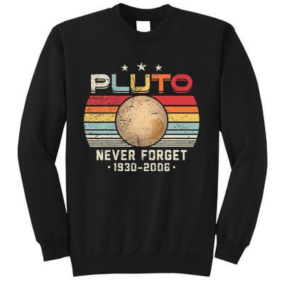 Never Forget Pluto Vintage Nerdy Astronomy Space Science Sweatshirt