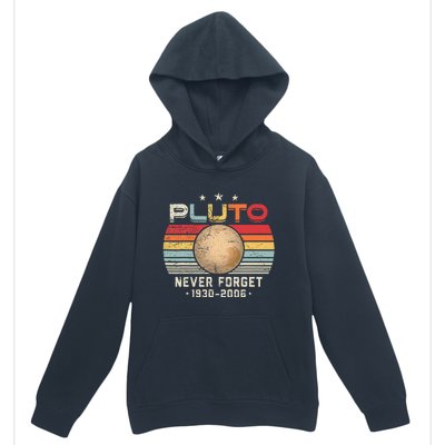 Never Forget Pluto Vintage Nerdy Astronomy Space Science Urban Pullover Hoodie