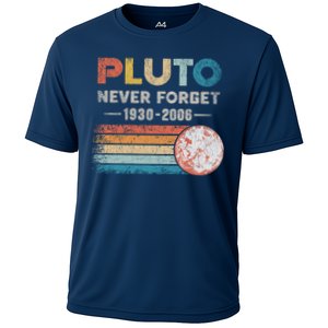 Never Forget Pluto Retro Style Funny Space Science Cooling Performance Crew T-Shirt