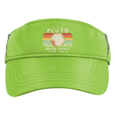 Never Forget Pluto. Retro Style Funny Space Science Adult Drive Performance Visor