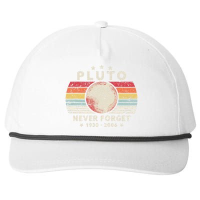 Never Forget Pluto. Retro Style Funny Space Science Snapback Five-Panel Rope Hat