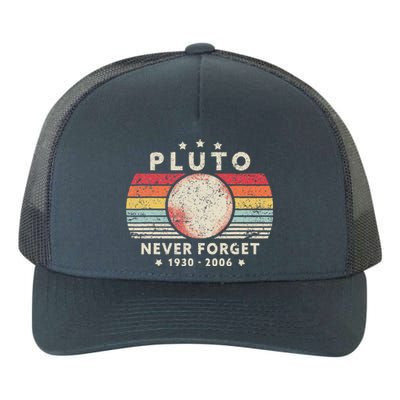 Never Forget Pluto. Retro Style Funny Space Science Yupoong Adult 5-Panel Trucker Hat