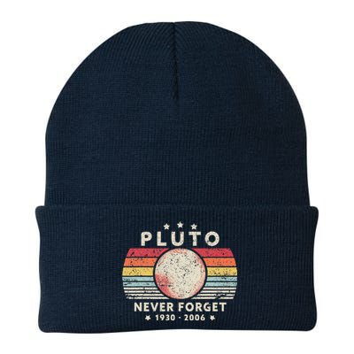 Never Forget Pluto. Retro Style Funny Space Science Knit Cap Winter Beanie