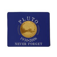 Never Forget Pluto Retro Style Funny Space Science Mousepad