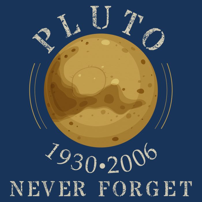 Never Forget Pluto Retro Style Funny Space Science Mousepad