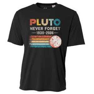 Never Forget Pluto Retro Style Funny Space Science Cooling Performance Crew T-Shirt