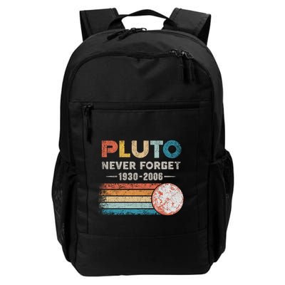 Never Forget Pluto Retro Style Funny Space Science Daily Commute Backpack
