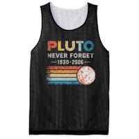 Never Forget Pluto Retro Style Funny Space Science Mesh Reversible Basketball Jersey Tank