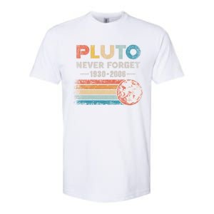 Never Forget Pluto Retro Style Funny Space Science Softstyle CVC T-Shirt