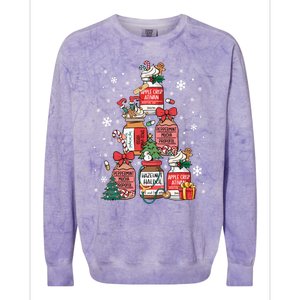 Nurse Funny Peppermint Mocha Propofol Christmas Tree Nurses Colorblast Crewneck Sweatshirt