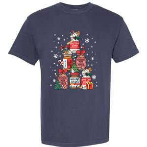 Nurse Funny Peppermint Mocha Propofol Christmas Tree Nurses Garment-Dyed Heavyweight T-Shirt