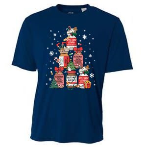 Nurse Funny Peppermint Mocha Propofol Christmas Tree Nurses Cooling Performance Crew T-Shirt