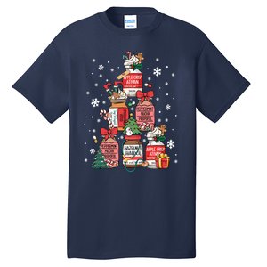 Nurse Funny Peppermint Mocha Propofol Christmas Tree Nurses Tall T-Shirt