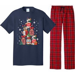 Nurse Funny Peppermint Mocha Propofol Christmas Tree Nurses Pajama Set