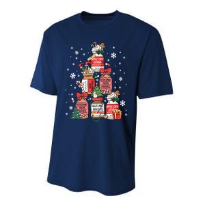 Nurse Funny Peppermint Mocha Propofol Christmas Tree Nurses Performance Sprint T-Shirt