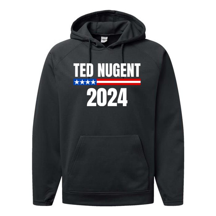 Nugent For President 2024 Performance Fleece Hoodie