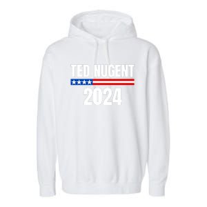 Nugent For President 2024 Garment-Dyed Fleece Hoodie