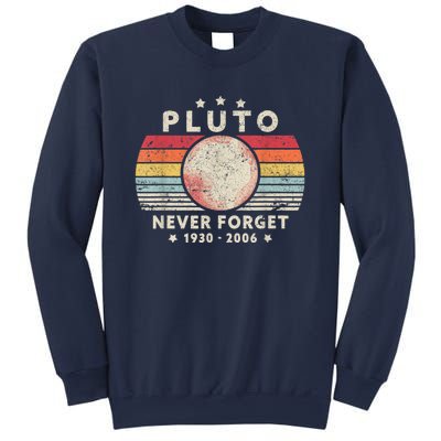 Never Forget Pluto Shirt. Retro Style Funny Space, Science Sweatshirt