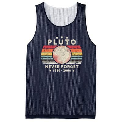 Never Forget Pluto Shirt. Retro Style Funny Space, Science Mesh Reversible Basketball Jersey Tank