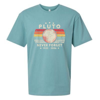 Never Forget Pluto Shirt. Retro Style Funny Space, Science Sueded Cloud Jersey T-Shirt