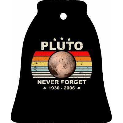 Never Forget Pluto Ceramic Bell Ornament