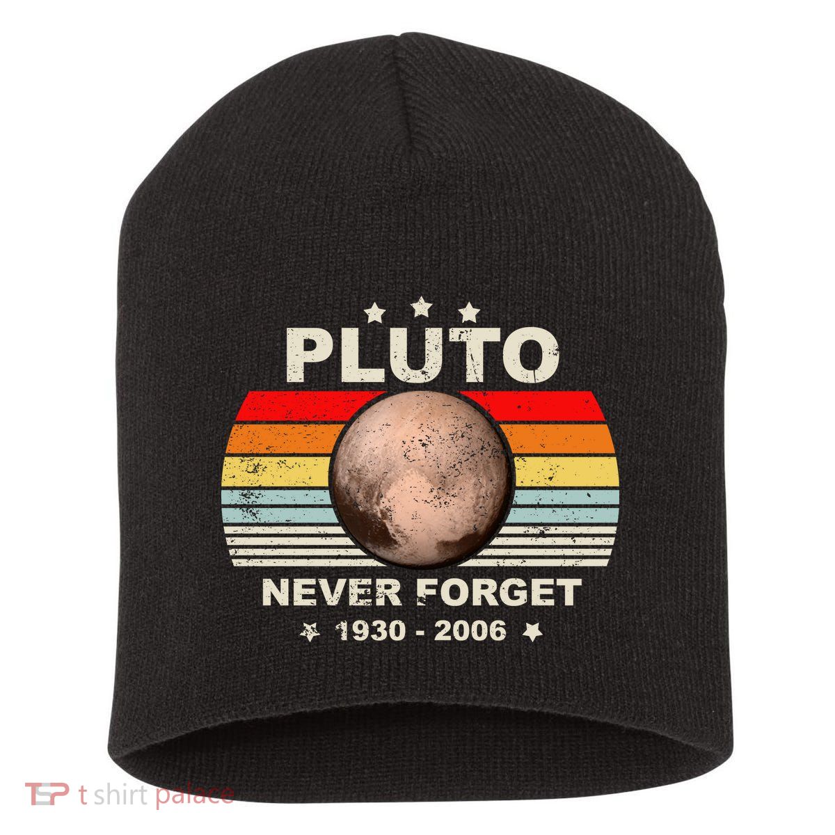 Never Forget Pluto Short Acrylic Beanie
