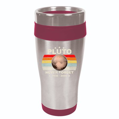 Never Forget Pluto 16oz Travel Tumbler