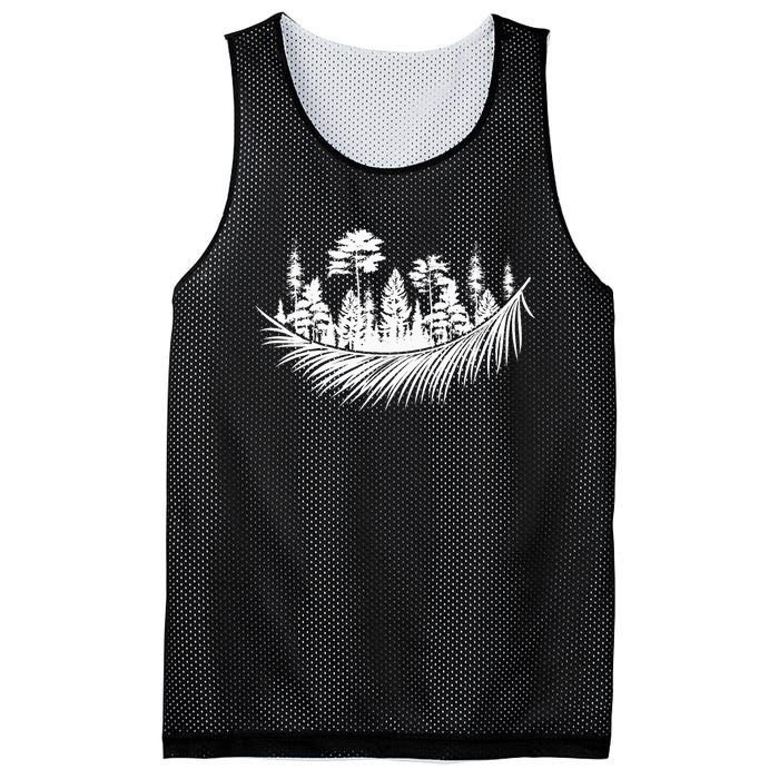 Nature Forest Plants Trees Camping Hiking Mountains Wildlife Mesh Reversible Basketball Jersey Tank