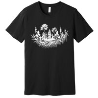 Nature Forest Plants Trees Camping Hiking Mountains Wildlife Premium T-Shirt