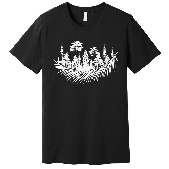 Nature Forest Plants Trees Camping Hiking Mountains Wildlife Premium T-Shirt