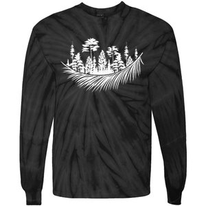 Nature Forest Plants Trees Camping Hiking Mountains Wildlife Tie-Dye Long Sleeve Shirt